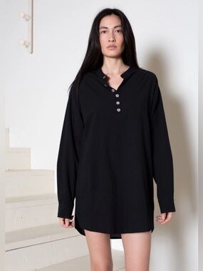 NATALIE MARTIN apres swim top in Black cotton